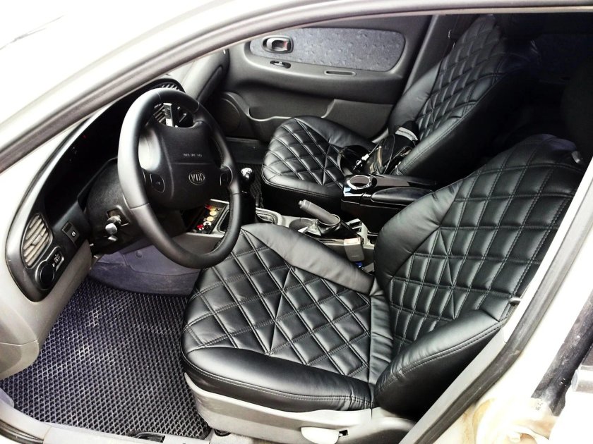 Кожаный салон Киа спектра