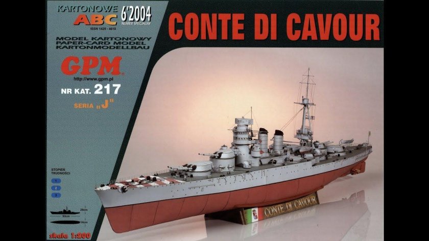 Battleship RM Conte di Cavour из бумаги