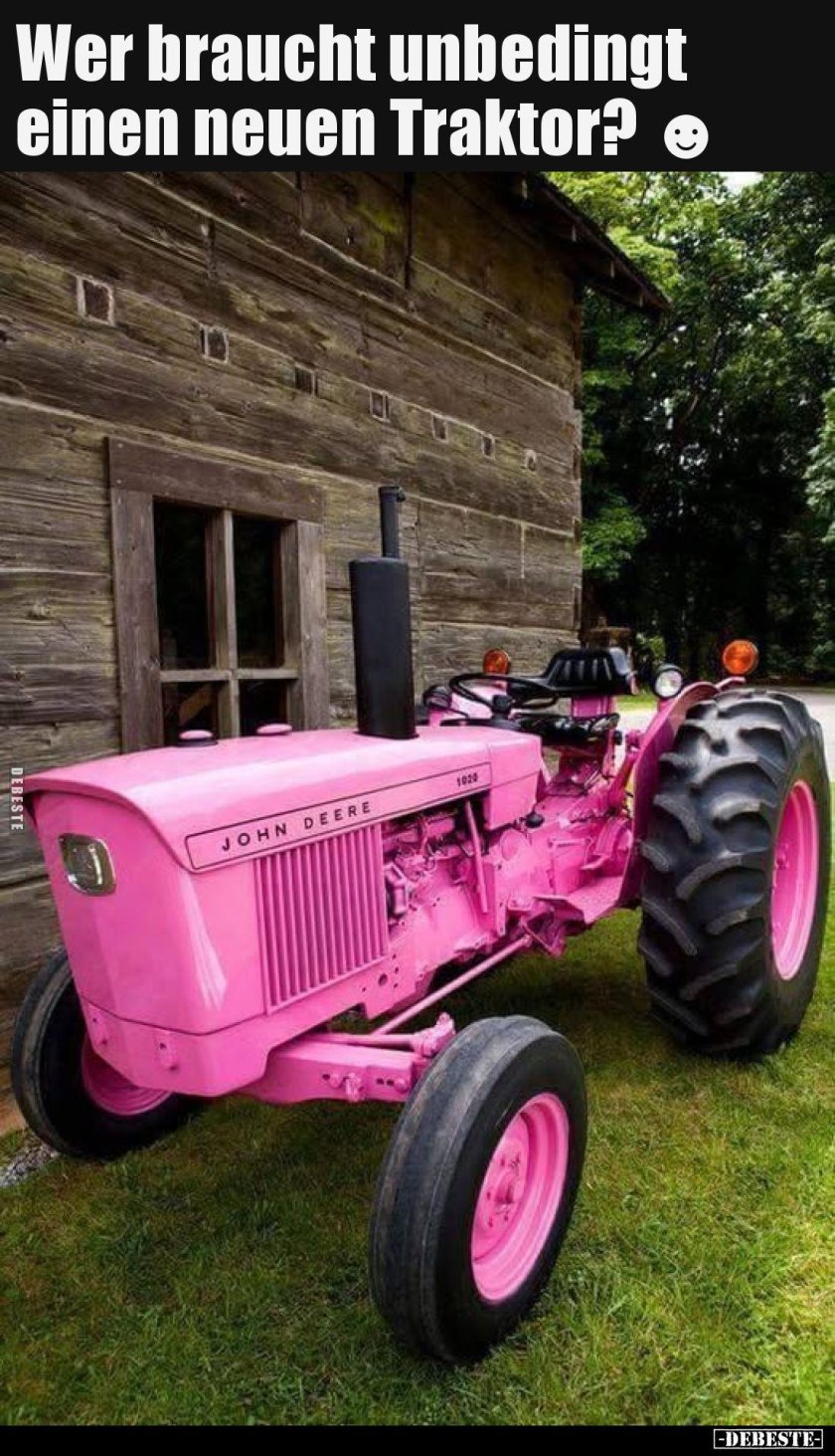 Розовый трактор