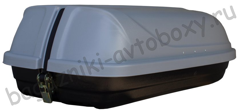 Бокс автомобильный черный, серый 220 л (1263 х 570 х 364)