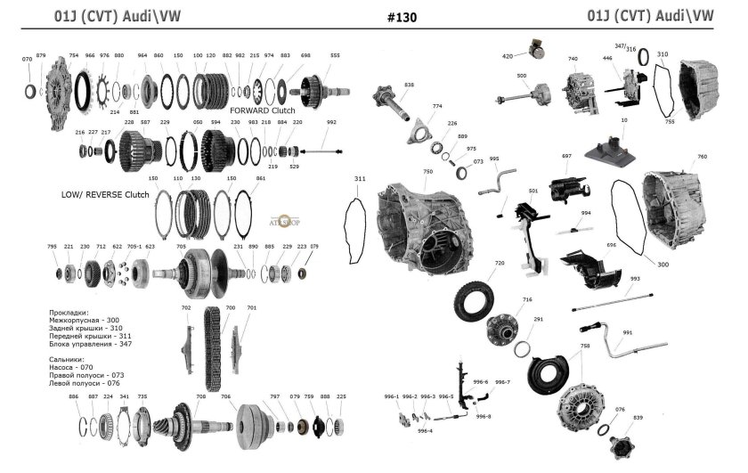 АКПП 01j CVT Audi