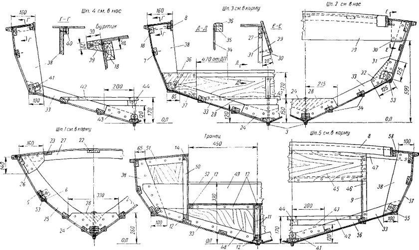 Чертежи лодки Казанка 5 с выносным транцем