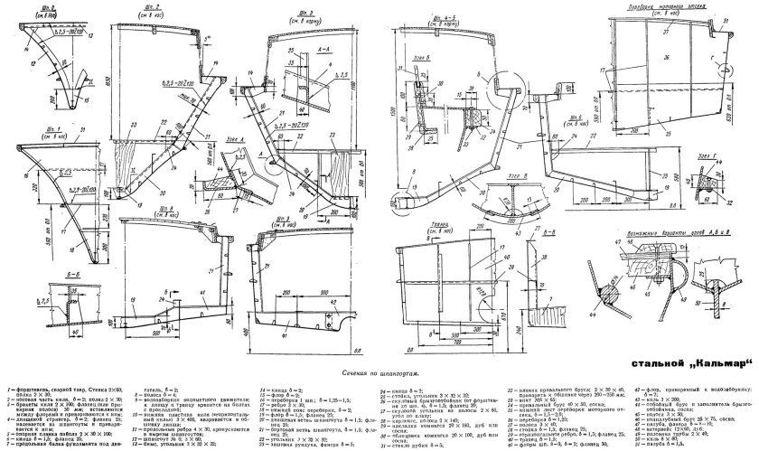 Катер кальмар чертежи