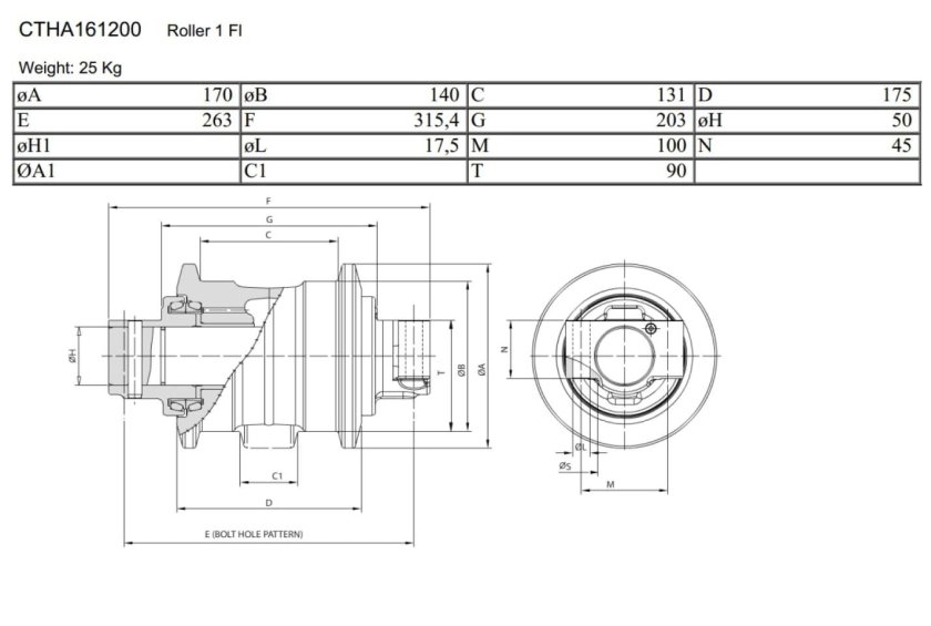 Каток опорный профессионал voe14717293