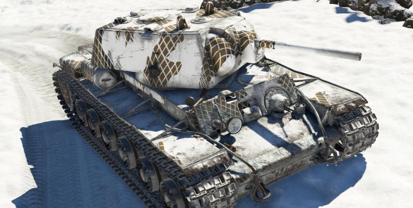 Кв 1 в зимнем камуфляже