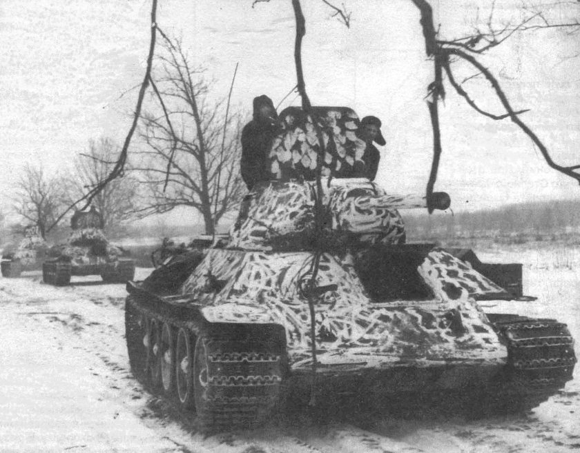 Т-34 В зимнем камуфляже 1941