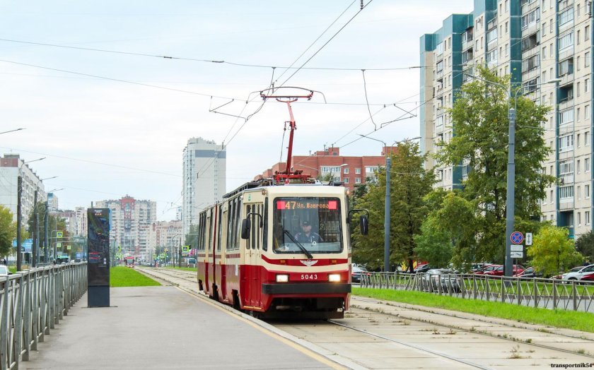 Трамвай санкт петербург лвс 86к 8040