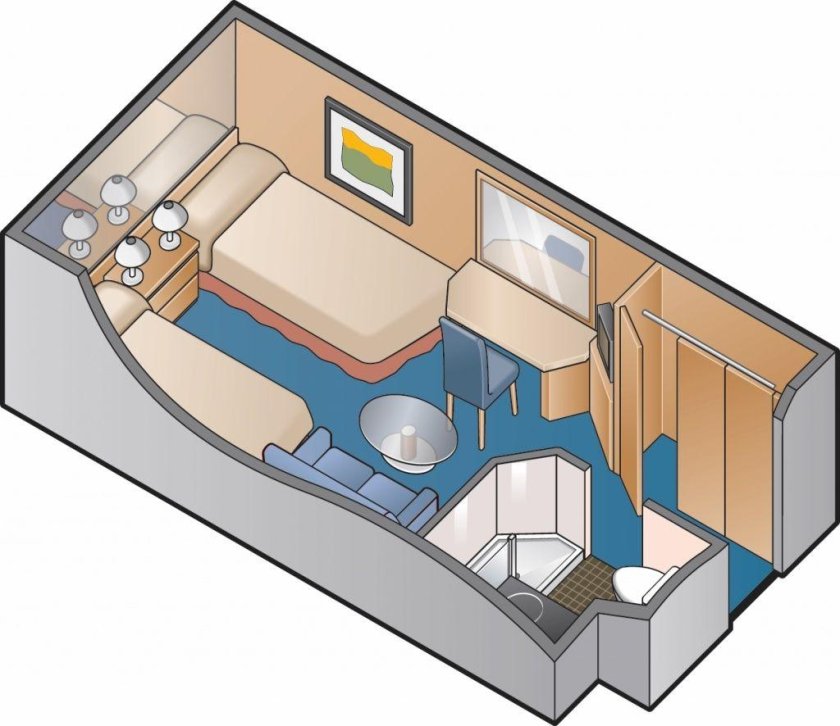 Планировка каюты