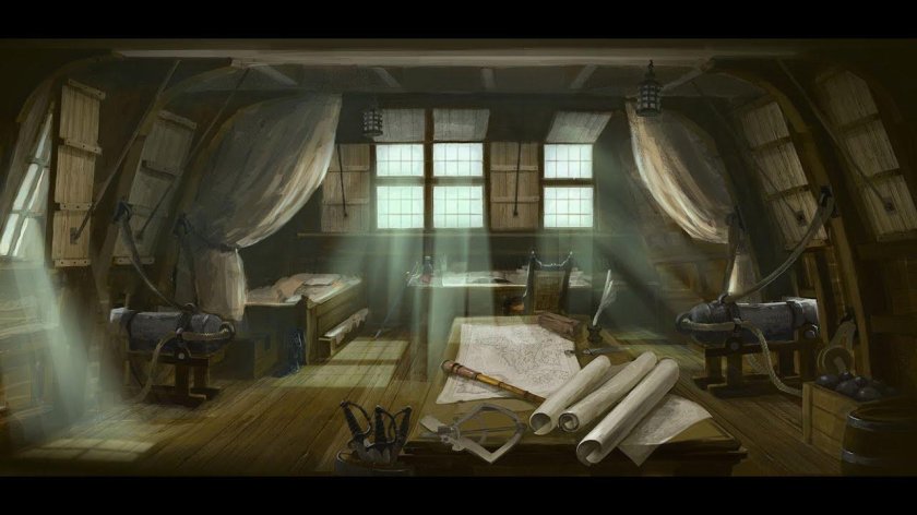 Assassins Creed 4 каюта капитана