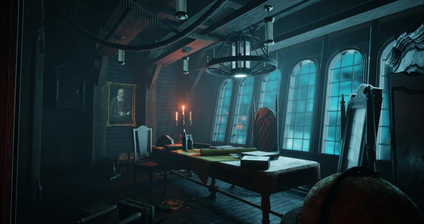 Капитанская каюта пиратского корабля 17в