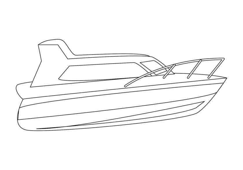 Катер рисунок вектор
