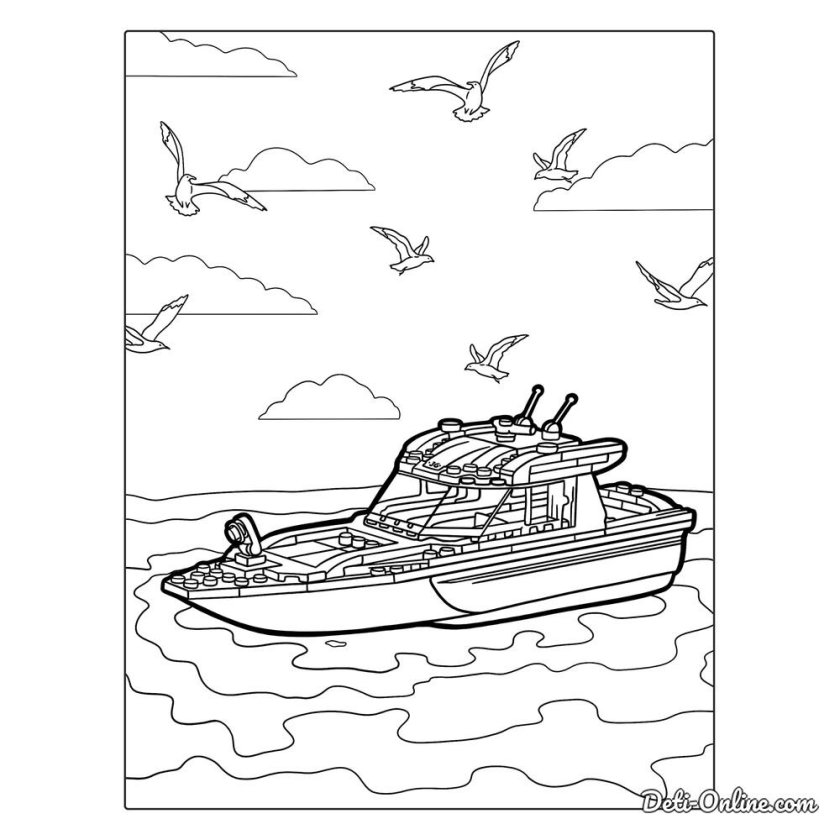 Корабли раскраска