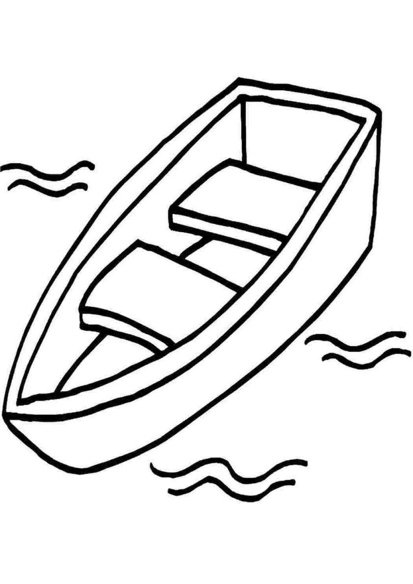 Лодка раскраска