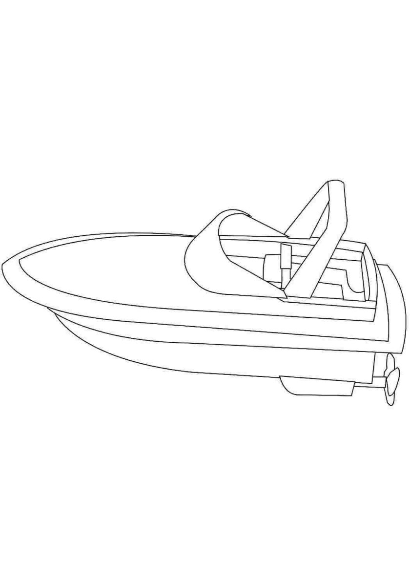 Лодка раскраска для детей