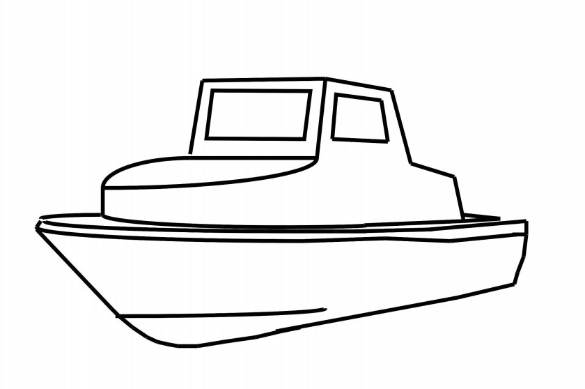Катер рисунок