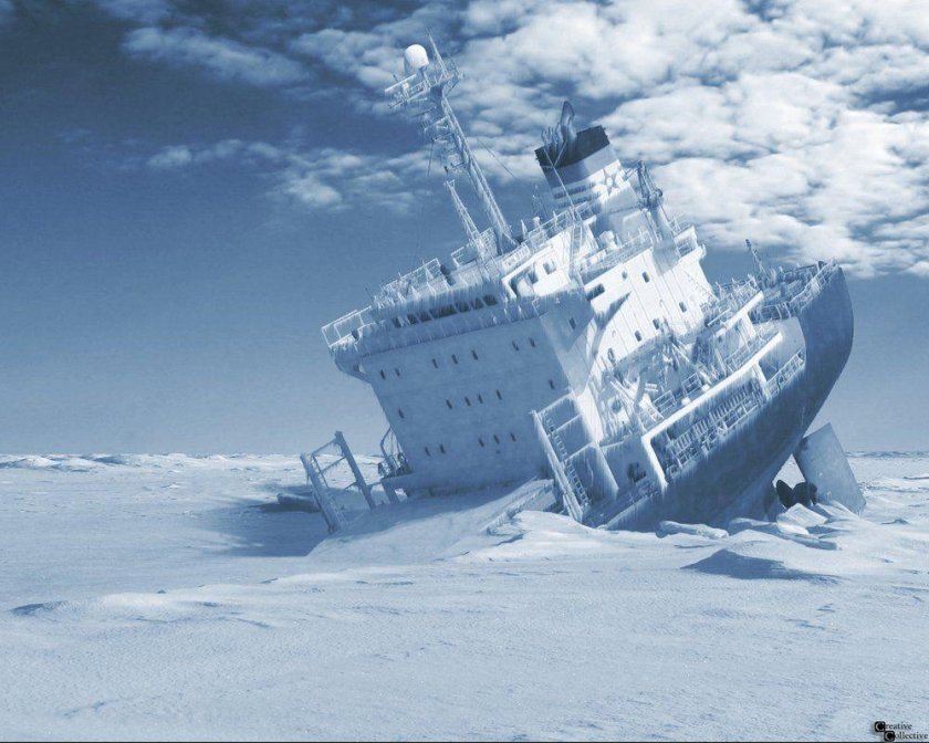 Айсберги Антарктиды ледокол