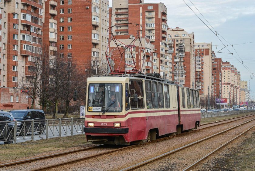 Трамвай санкт петербург лвс 86к
