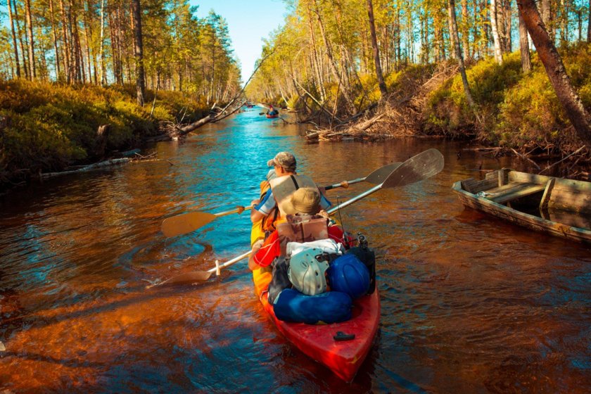 Сплав на каяках в Карелии