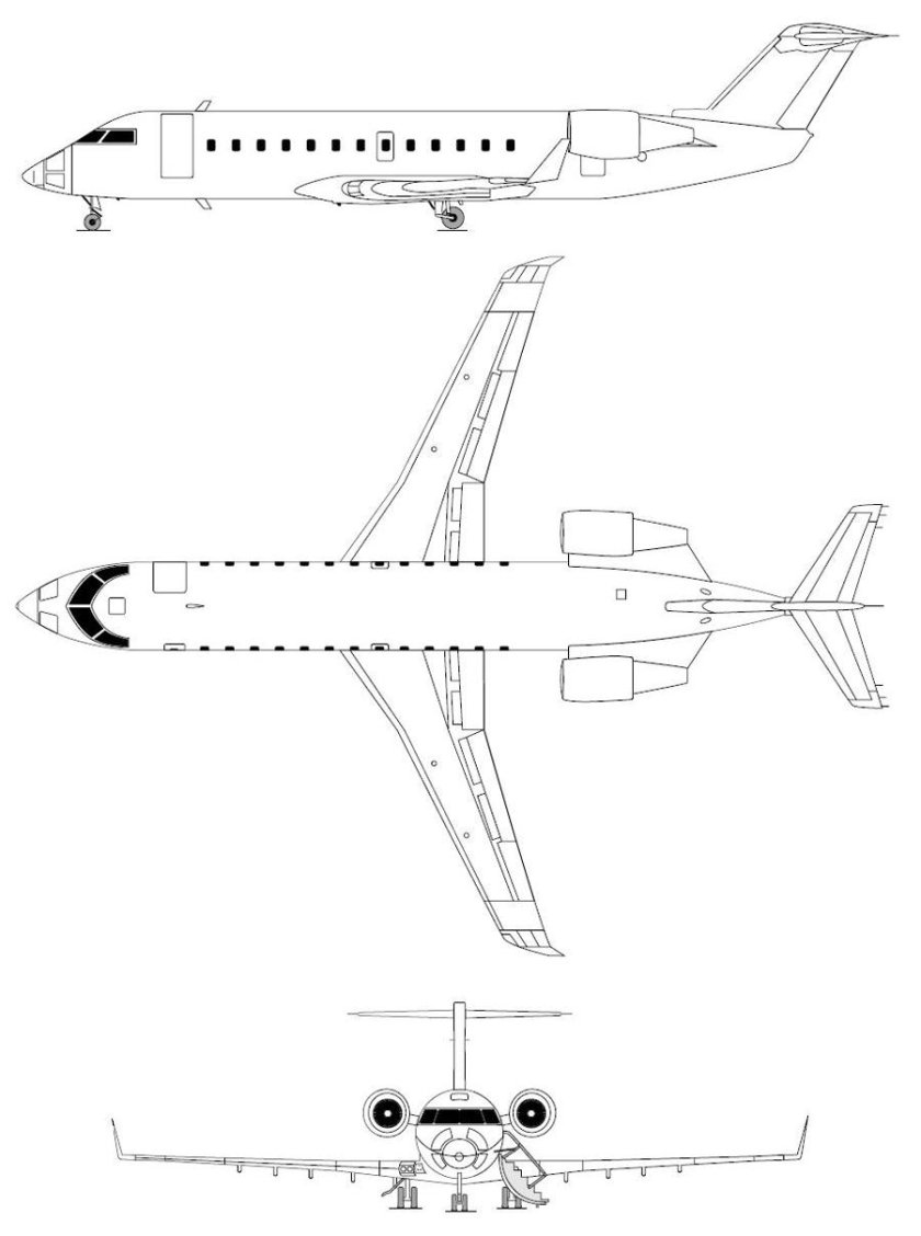 Bombardier crj100/200 самолет