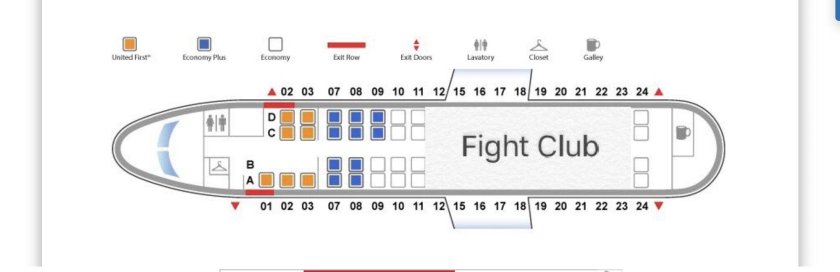 Самолет Canadair Regional Jet схема салона