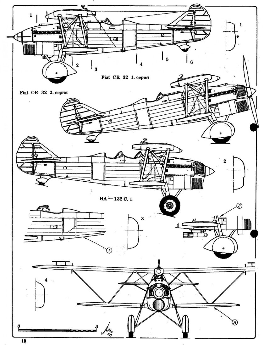 Fiat CR.32 чертежи