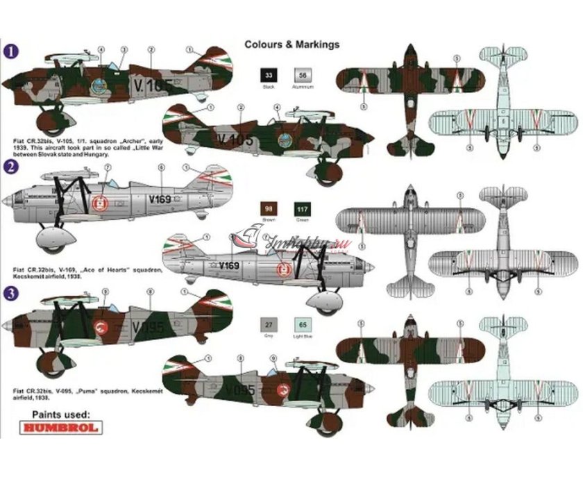 7621 AZMODEL итальянский истребитель Fiat CR-32 1/72