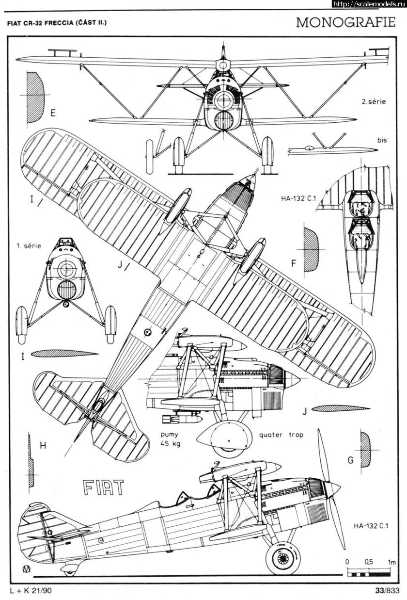 Fiat CR.32 чертежи