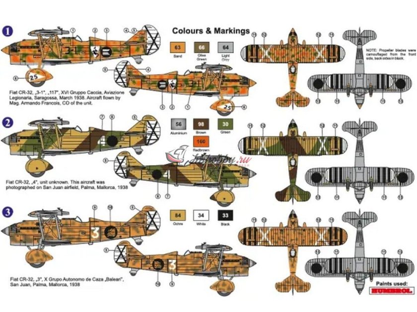 7621 AZMODEL итальянский истребитель Fiat CR-32 1/72