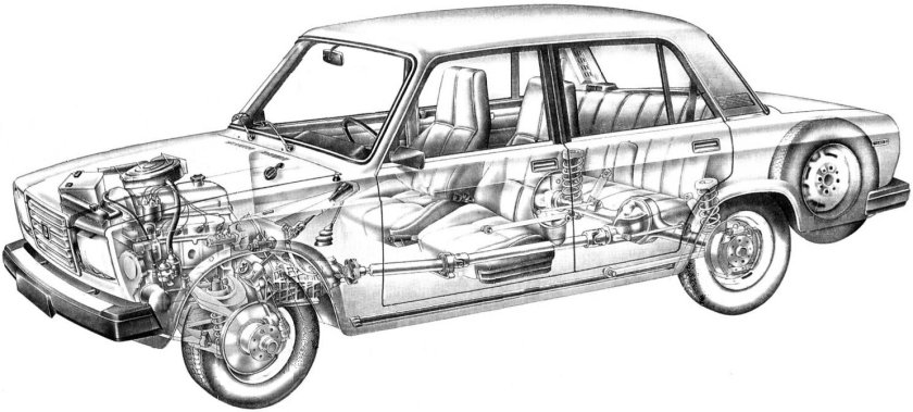 ВАЗ 2107 Blueprint