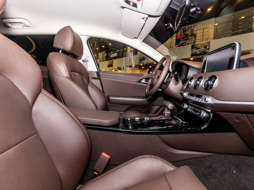 Kia Stinger коричневый салон