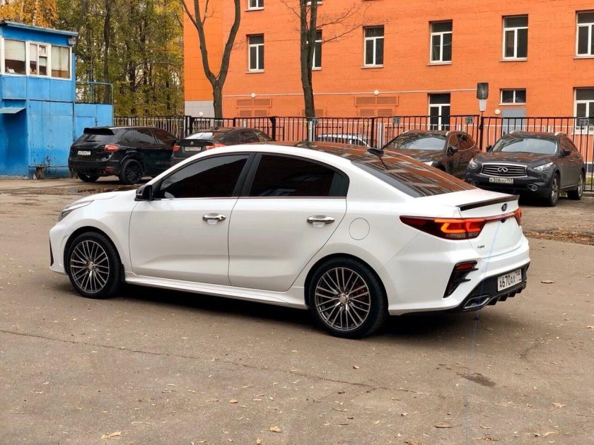 Киа Рио 2019 белая тонированная