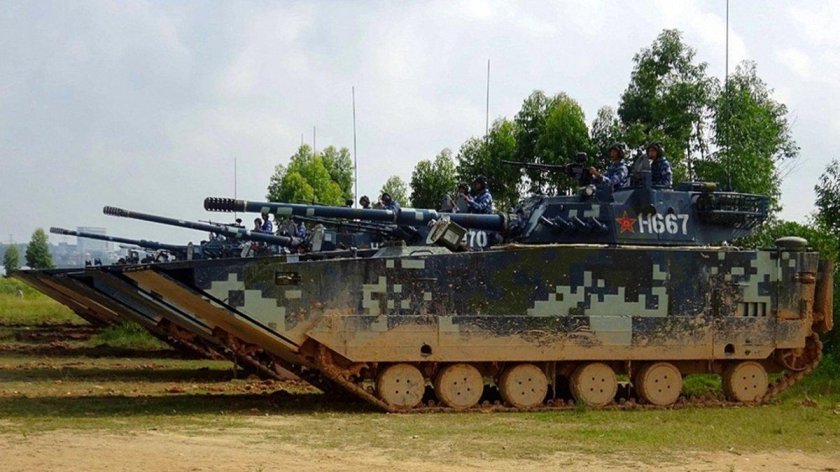 Китайские боевые машины морской пехоты ZBD 05