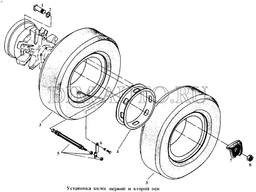 Крепление колеса МАЗ