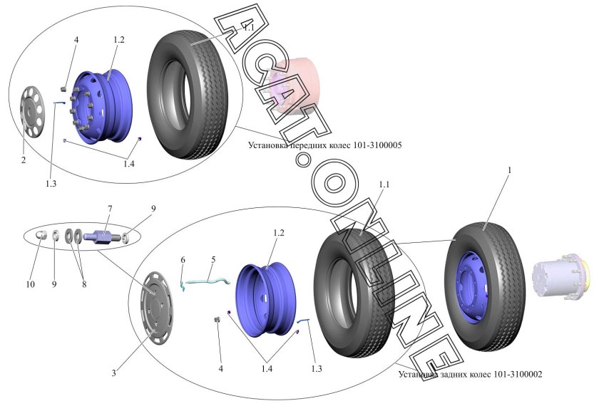 Колпак переднего колеса МАЗ 5440