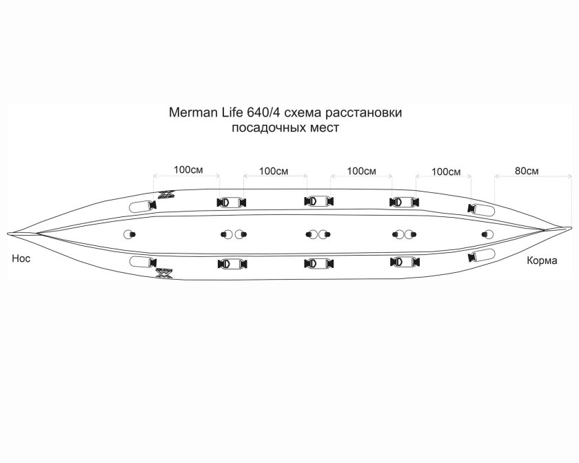 Каяк четырехместный