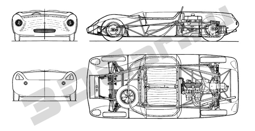 Lotus Elise чертеж