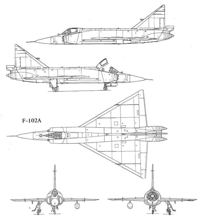 F-102 Delta Dagger чертежи