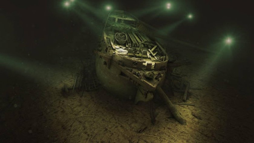 Линейный корабль Лефорт на дне