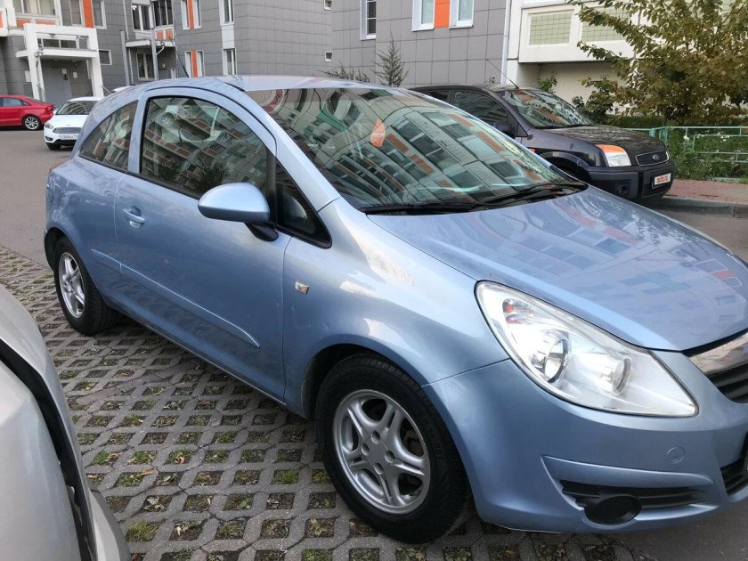 Opel Corsa d 2008 голубой