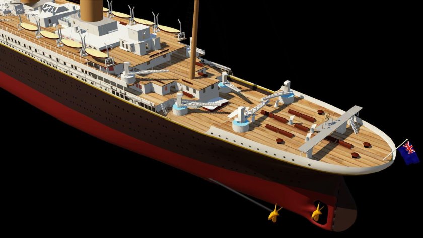 Титаник 1/400 корма модель