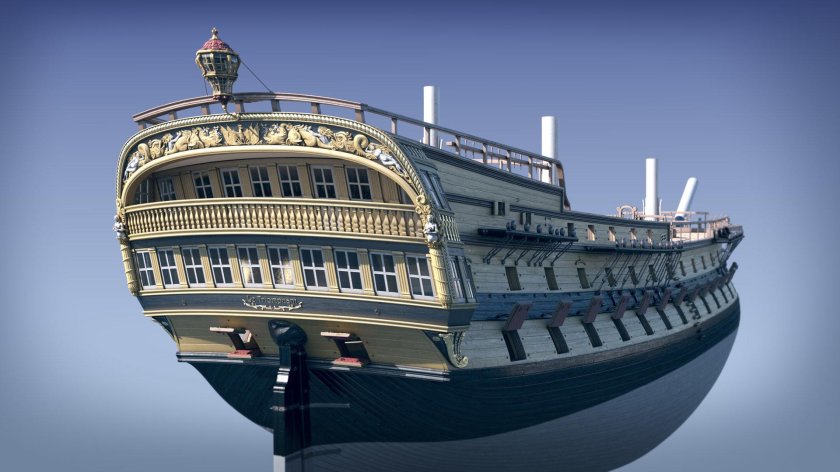 Корма парусного корабля