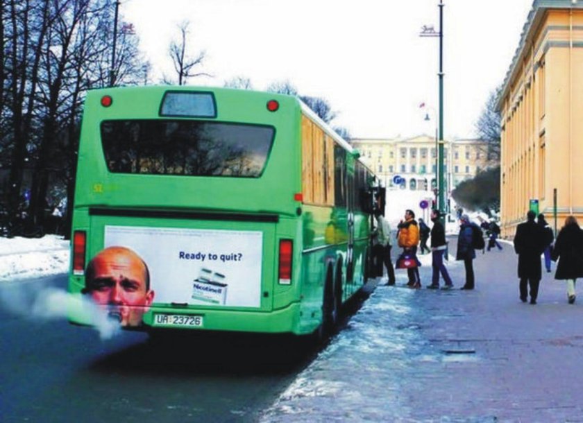 Смешная реклама на транспорте