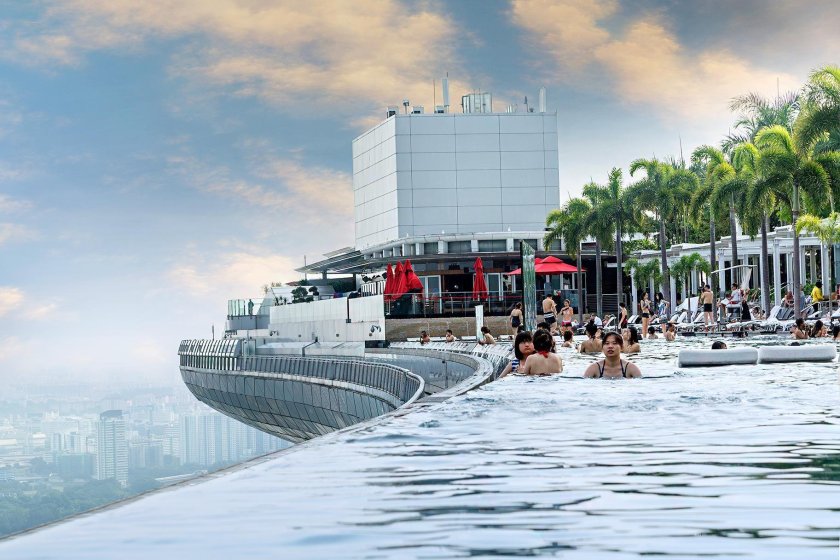 Марина Бэй Сэндс Сингапур бассейн