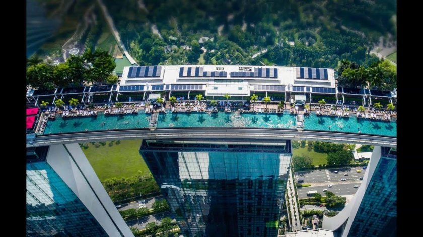 Марина Бэй Сэндс Сингапур бассейн