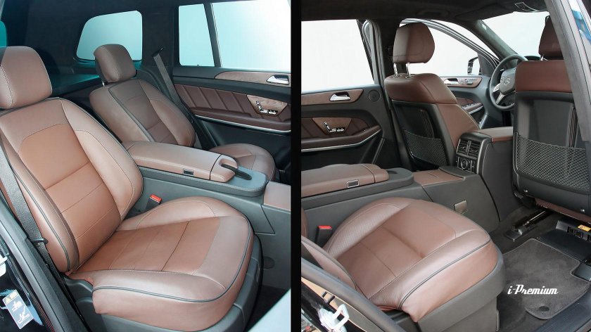 Коричневый салон Мерседес GLS