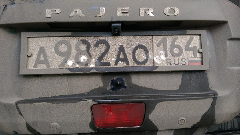 Камера заднего вида Pajero 4
