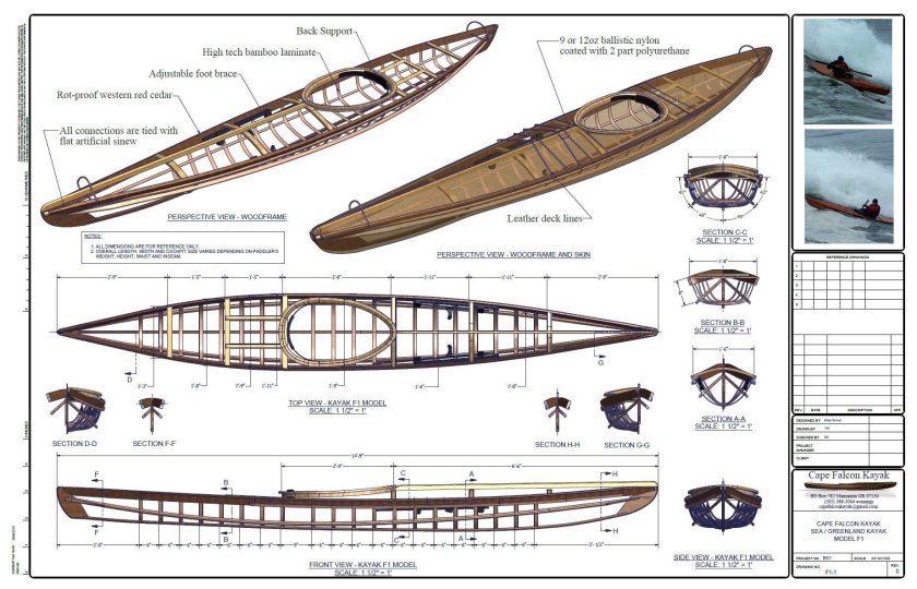 Cape Falcon Kayak чертежи