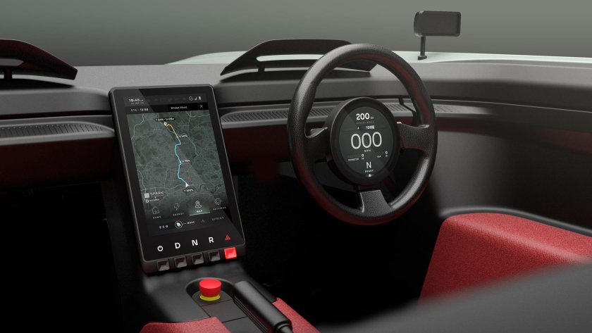 Автомобиль с круглым дисплеем внутри