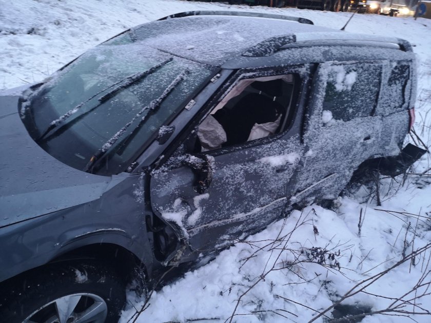 Разбитая Шкода Йети