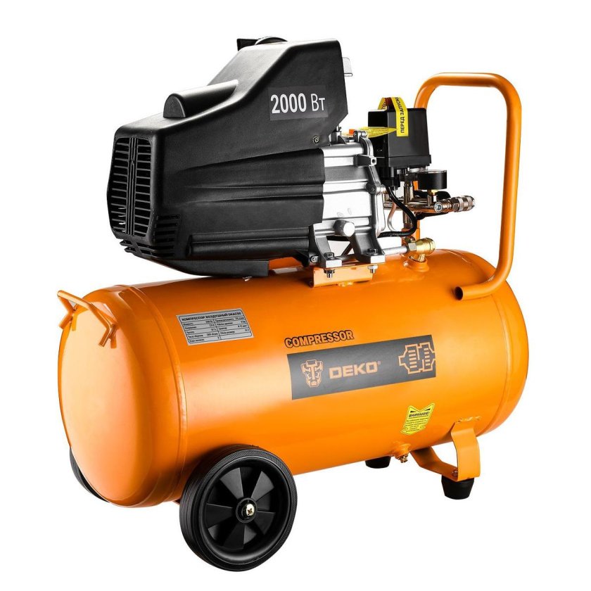 Компрессор воздушный поршневой масляный Deko dkac24, 24л ресивер, 320 л/мин